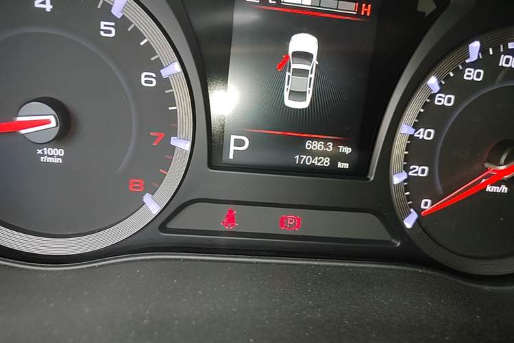 Used GAC Trumpchi GA8 2017 280T Deluxe Edition Odometer Close Up