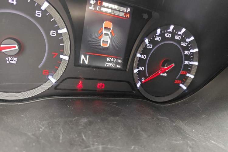 Used GAC Trumpchi GA8 2017 280T Deluxe Edition Odometer Close Up