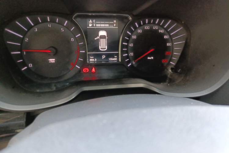 Used GAC Trumpchi GS4 2017 235T Automatic Two-Wheel Drive Elite Edition Odometer Close Up