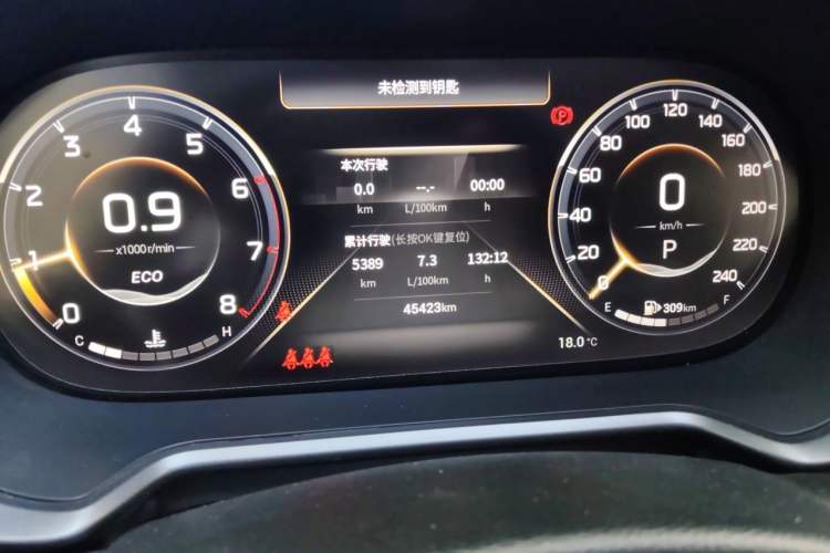 Used GAC Trumpchi GS4 2022 270T Automatic Smart Drive Technology Edition (Upgraded Version) Odometer Close Up