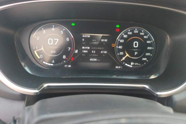 Used GAC Trumpchi GS4 PLUS 2021 390T Automatic Nebula Edition Odometer Close Up