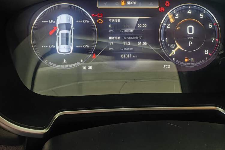 Used GAC Trumpchi GS4 PLUS 2021 390T Automatic Nebula Edition Odometer Close Up