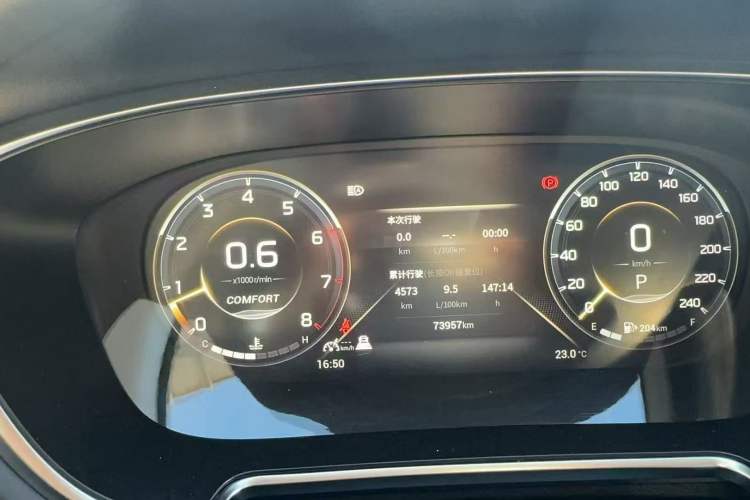 Used GAC Trumpchi GS4 PLUS 2021 270T Automatic Star Edition Odometer Close Up