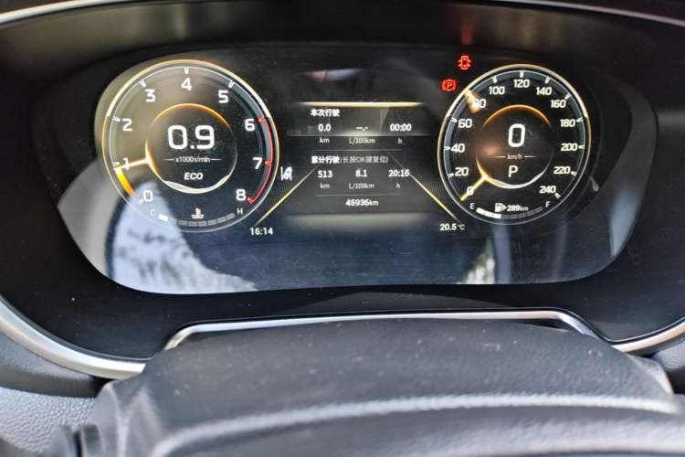 Used GAC Trumpchi GS4 PLUS 2021 270T Automatic Star Edition Odometer Close Up