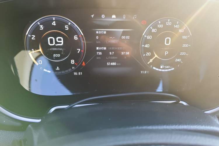 Used GAC Trumpchi GS4 PLUS 2021 270T Automatic Galaxy Edition Odometer Close Up