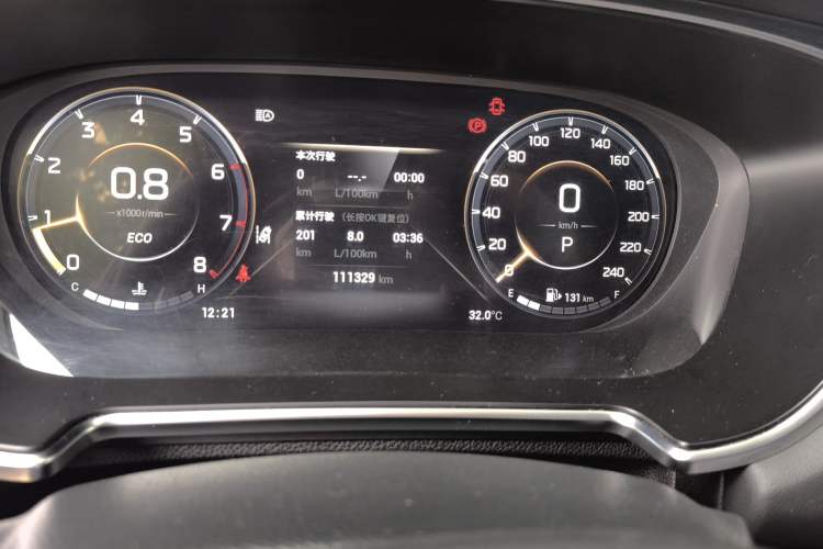 Used GAC Trumpchi GS4 PLUS 2021 270T Automatic Galaxy Edition Odometer Close Up