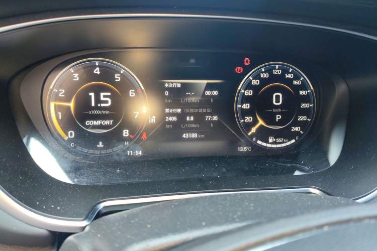 Used GAC Trumpchi GS4 PLUS 2021 390T Automatic Nebula Edition Odometer Close Up