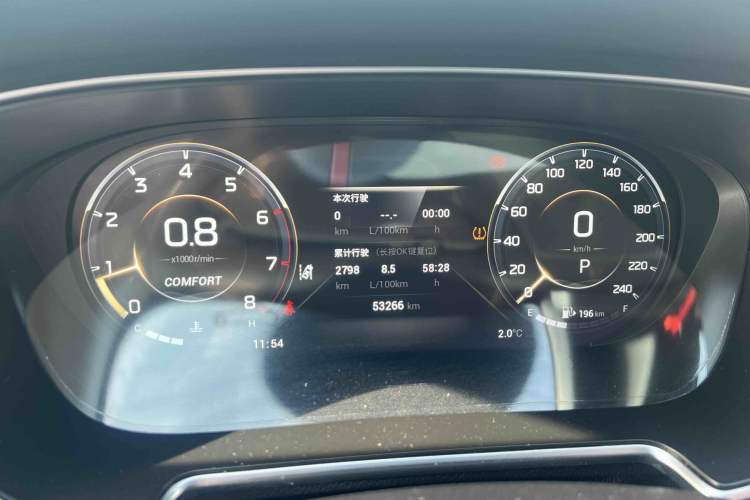 Used GAC Trumpchi GS4 PLUS 2021 270T Automatic Galaxy Edition Odometer Close Up