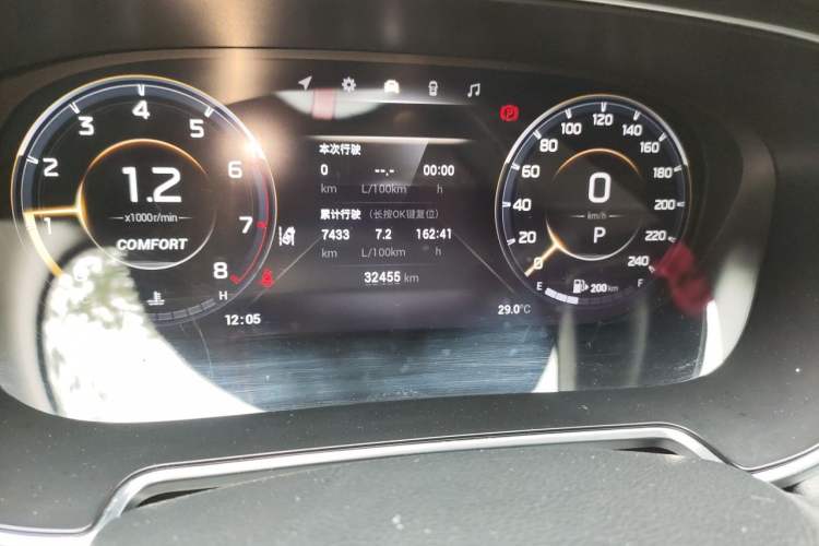 Used GAC Trumpchi GS4 PLUS 2021 270T Automatic Galaxy Edition Odometer Close Up
