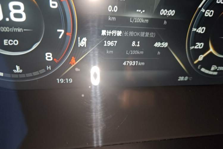 Used GAC Trumpchi GS4 PLUS 2021 270T Automatic Star Edition Odometer Close Up
