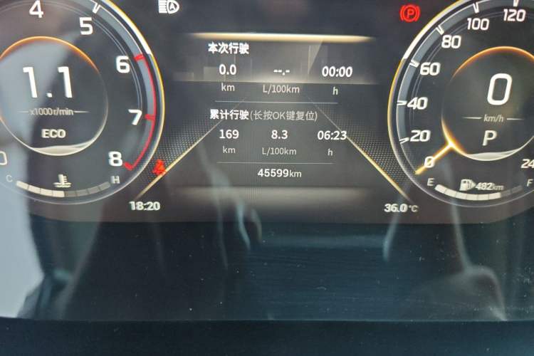 Used GAC Trumpchi GS4 PLUS 2022 270T Automatic Star Edition Odometer Close Up