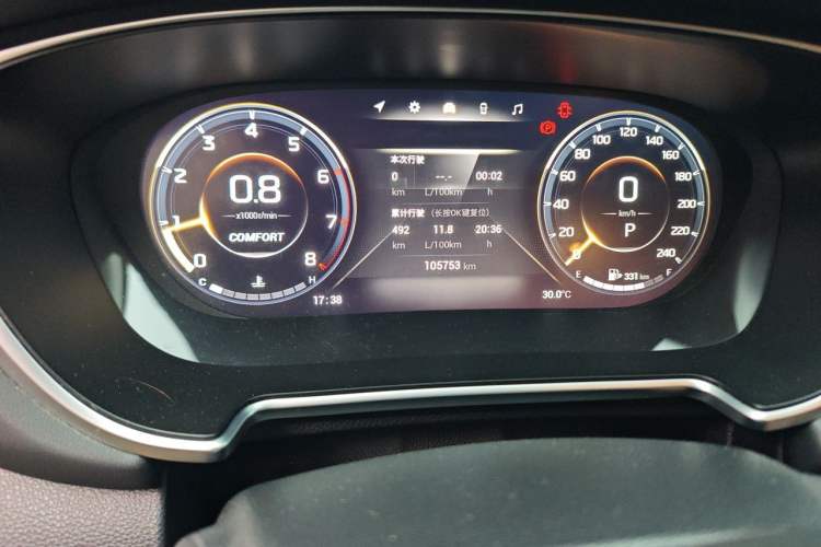 Used GAC Trumpchi GS4 PLUS 2022 270T Automatic Galaxy Edition Odometer Close Up