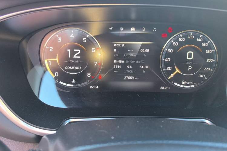 Used GAC Trumpchi GS4 PLUS 2022 270T Automatic Galaxy Edition Odometer Close Up