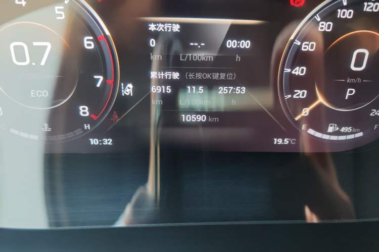 Used GAC Trumpchi GS4 PLUS 2022 390T Automatic Nebula Edition Odometer Close Up