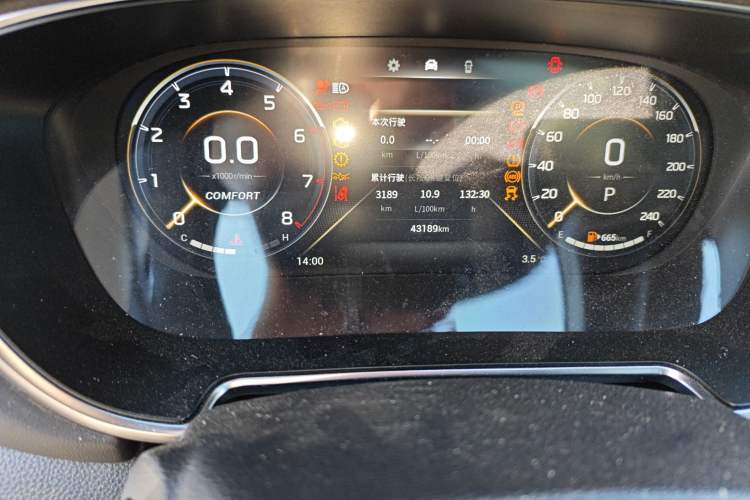 Used GAC Trumpchi GS4 PLUS 2022 390T Automatic Galaxy Edition Odometer Close Up