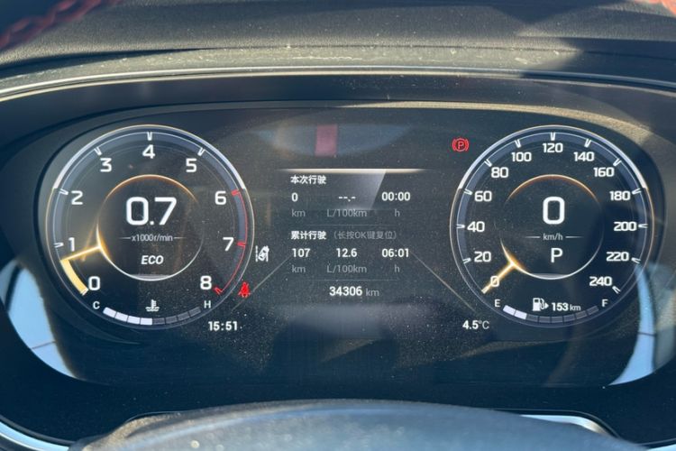 Used GAC Trumpchi GS4 PLUS 2022 390T Automatic Nebula Edition Odometer Close Up
