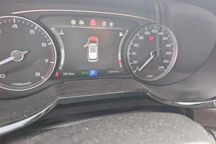Used GAC Trumpchi GS7 2017 320T Two-Wheel-Drive Luxury Smart Connectivity Model Odometer Close Up