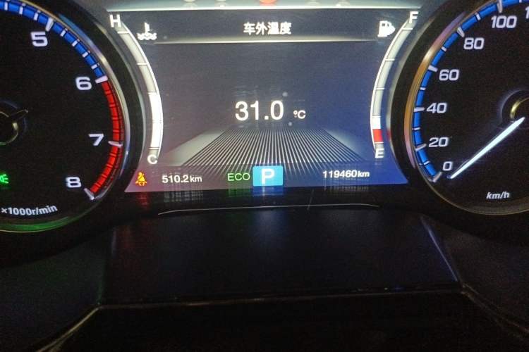 Used GAC Trumpchi GS8 2017 320T Two-Wheel Drive Luxury Smart Connectivity Version (7 Seats) Odometer Close Up