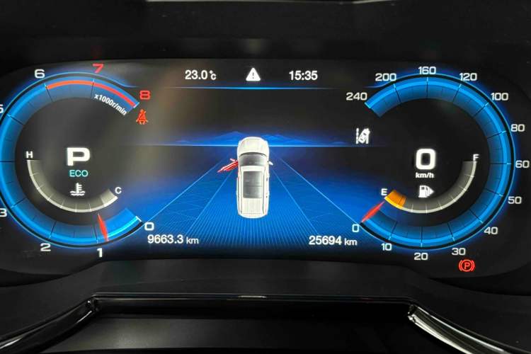 Used GAC Trumpchi GS8 2020 390T Four-Wheel Drive Prestige Edition (7 Seats) Odometer Close Up