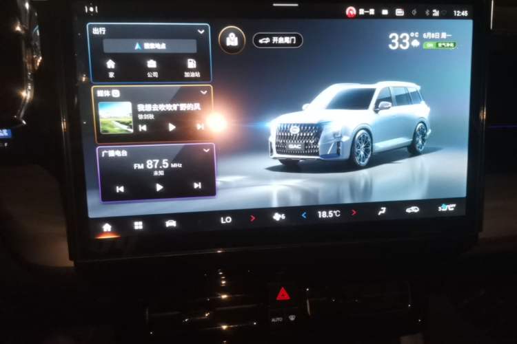 Used GAC Trumpchi GS8 2022 Dual-Engine Series 2.0TM Four-Wheel Drive Prestige Edition (6 Seats) Audio And AC Panel