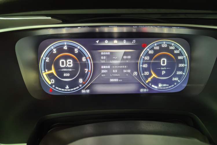 Used GAC Trumpchi M8 2021 Master Series 390T Ultimate Edition Odometer Close Up