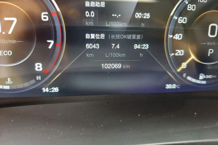 Used GAC Trumpchi M8 2021 Lingxiu Series 390T Ultimate Edition Odometer Close Up