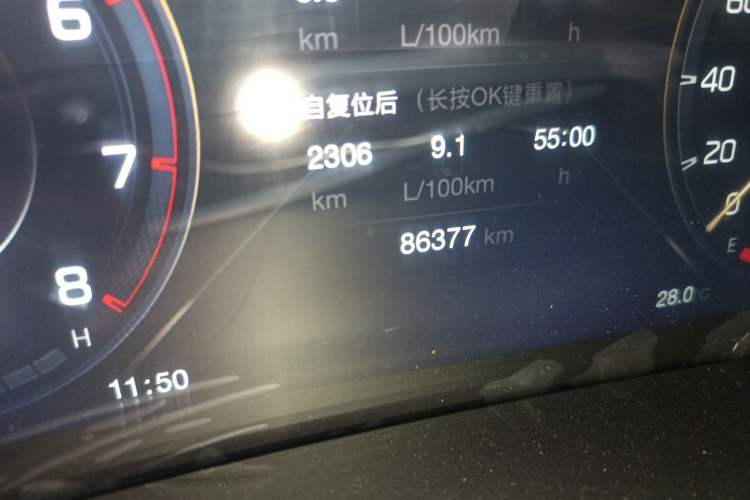 Used GAC Trumpchi M8 2021 Master Series 390T Prestige Edition Odometer Close Up