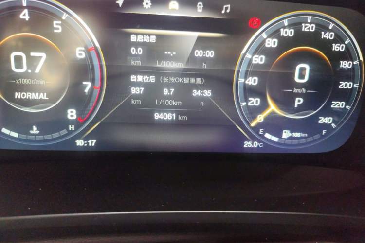 Used GAC Trumpchi M8 2021 Lingxiu Series 390T Ultimate Edition Odometer Close Up