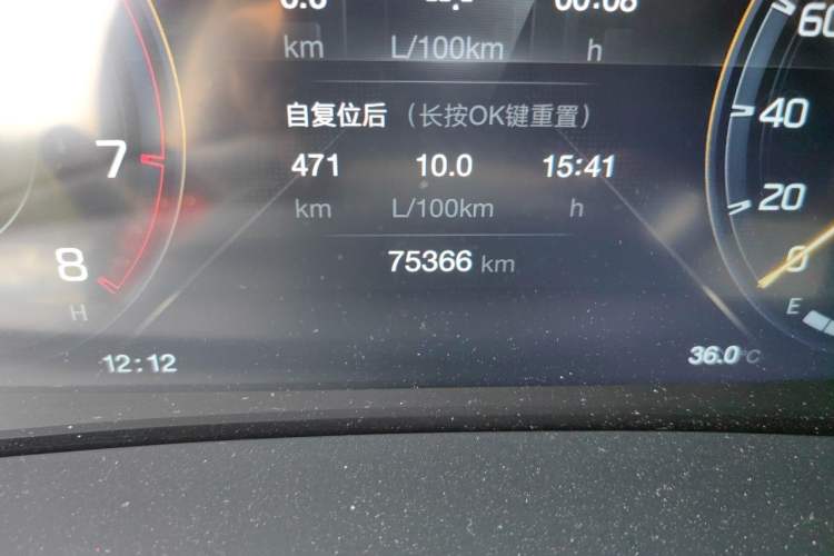 Used GAC Trumpchi M8 2021 Master Series 390T Ultimate Edition Odometer Close Up