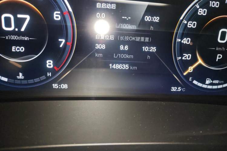 Used GAC Trumpchi M8 2021 Master Series 390T Ultimate Edition Odometer Close Up