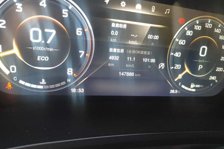 Used GAC Trumpchi M8 2021 Lingxiu Series 390T Deluxe Edition Odometer Close Up
