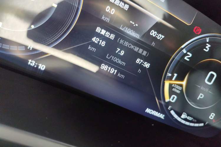 Used GAC Trumpchi M8 2021 Master Series 390T Ultimate Edition Odometer Close Up