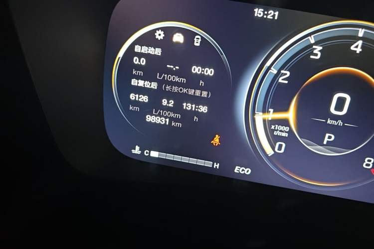 Used GAC Trumpchi M8 2021 Master Series 390T Four-Seat Glory Edition Odometer Close Up