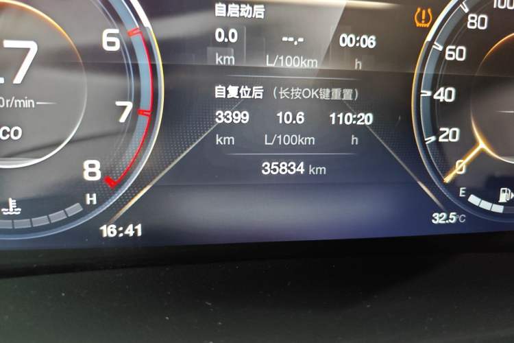 Used GAC Trumpchi M8 2021 Master Series 390T Ultimate Edition Odometer Close Up