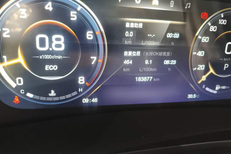 Used GAC Trumpchi M8 2021 Lingxiu Series 390T Deluxe Edition Odometer Close Up