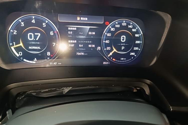 Used GAC Trumpchi M8 2021 Master Series 390T Prestige Edition Odometer Close Up