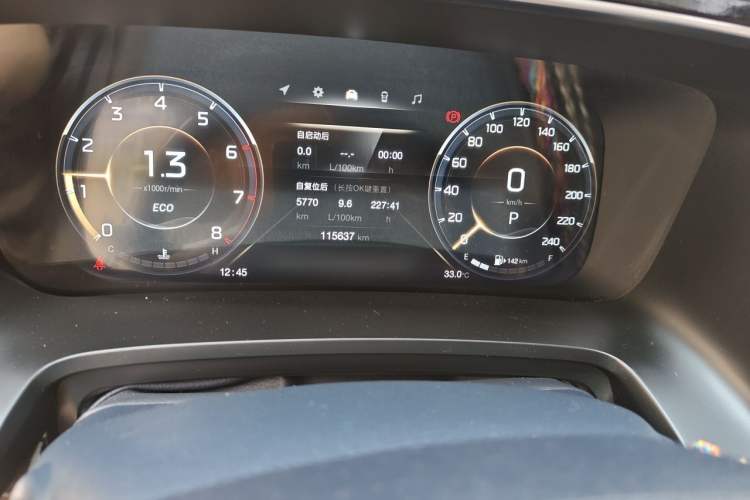 Used GAC Trumpchi M8 2021 Master Series 390T Ultimate Edition Odometer Close Up