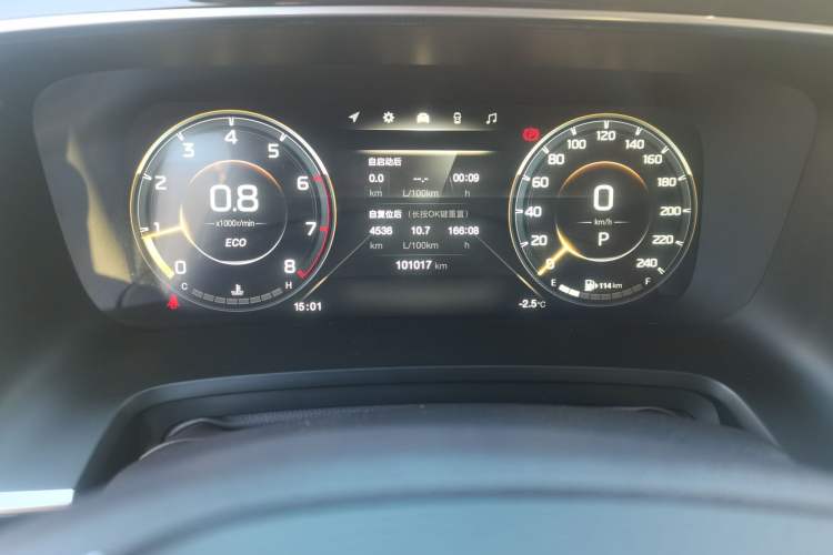 Used GAC Trumpchi M8 2021 Master Series 390T Prestige Edition Odometer Close Up