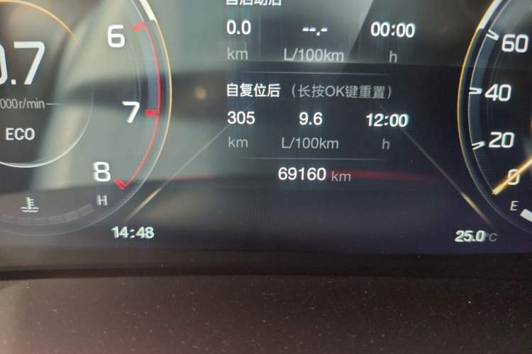 Used GAC Trumpchi M8 2021 Master Series 390T Ultimate Edition Odometer Close Up