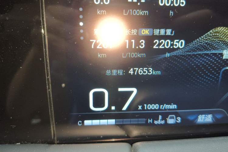 Used GAC Trumpchi M8 2023 Zongshi Series 400T Ultimate Edition Odometer Close Up