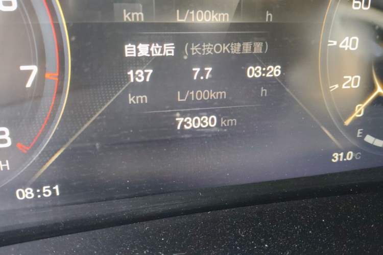 Used GAC Trumpchi M8 2023 Lingxiu Series 390T Ultimate Edition Odometer Close Up