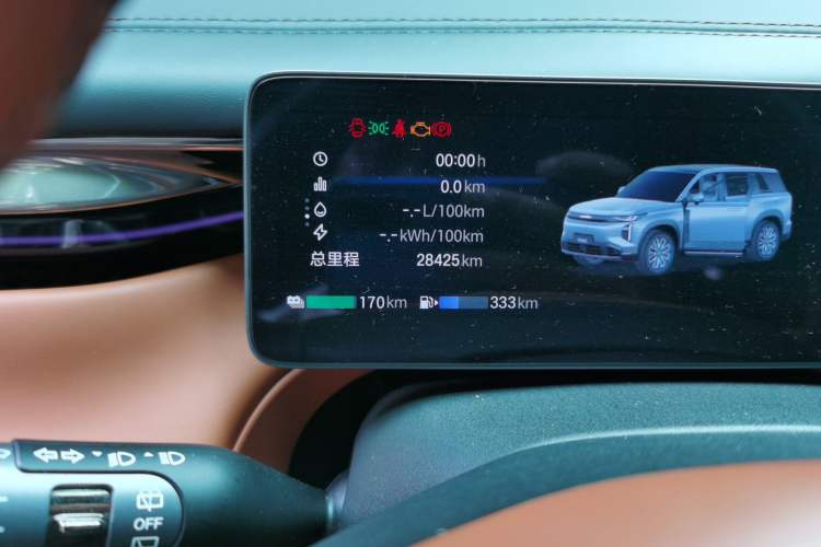 Used GAC Trumpchi Xiangwang S7 2025 180km Ultra All-Wheel Drive LiDAR Edition Odometer Close Up