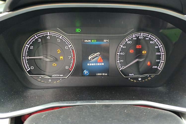 Used Geely Auto Coolray 2019 260T DCT Knight China V Standard Odometer Close Up