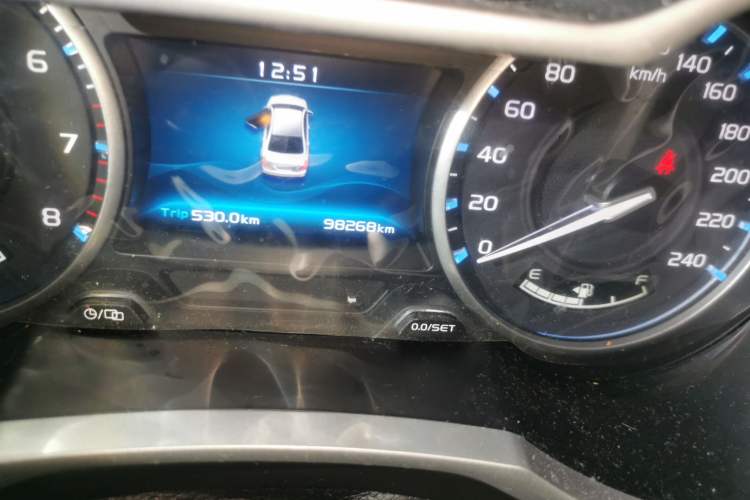 Used Geely Auto Emgrand 2017 Sedan Million Edition 1.5L Manual Luxury Model Odometer Close Up