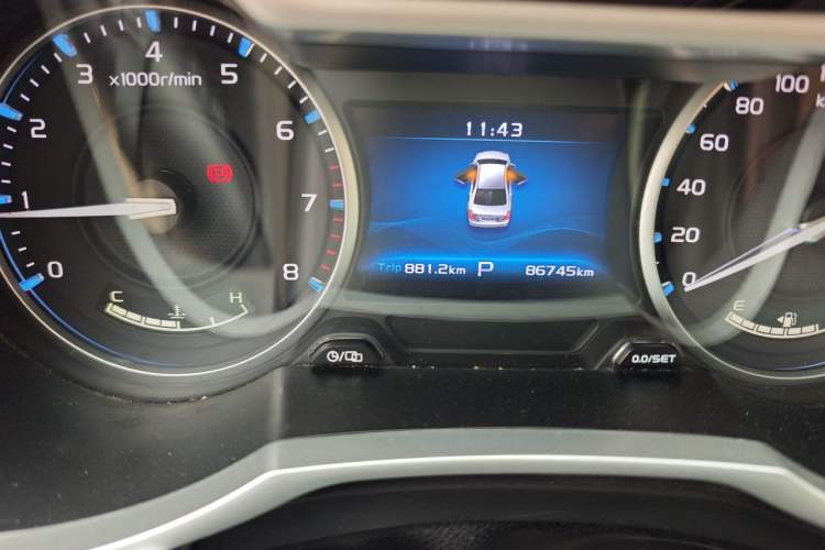 Used Geely Auto Emgrand 2017 Sedan Million Edition 1.5L CVT Upward Connectivity Version Odometer Close Up