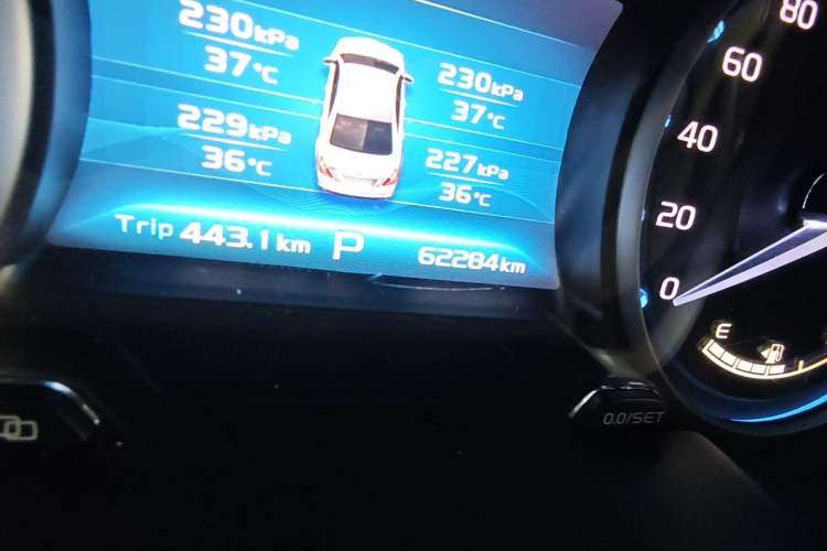 Used Geely Auto Emgrand 2017 Sedan Million Edition 1.5L CVT Upward Version Odometer Close Up