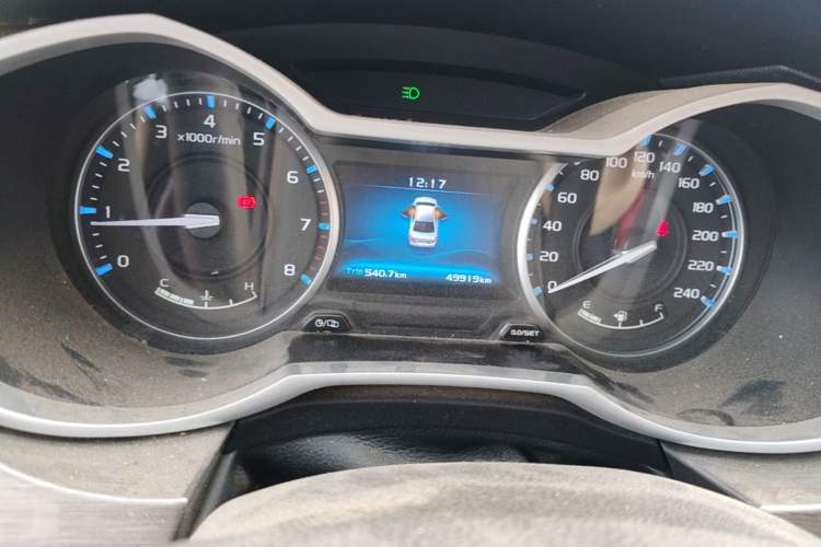 Used Geely Auto Emgrand 2017 Sedan Million Edition 1.5L Manual Luxury Model Odometer Close Up