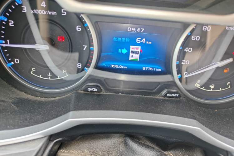 Used Geely Auto Emgrand 2017 Sedan Million Edition 1.5L Manual Luxury Model Odometer Close Up