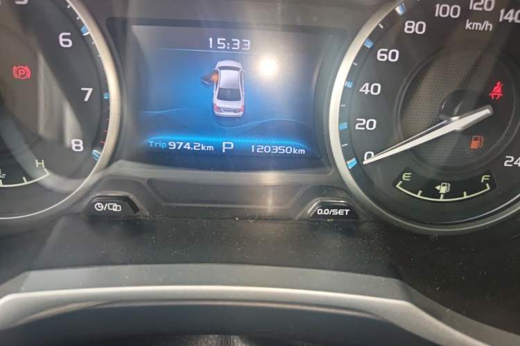 Used Geely Auto Emgrand 2017 Sedan Million Edition 1.5L CVT Luxury Model Odometer Close Up