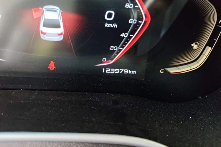 Used Geely Auto Emgrand 2019 Leading Edition 1.5L CVT Upward-Connected Model China VI Standard Odometer Close Up